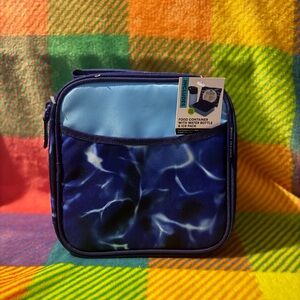NWT Blue and Navy Lunch Bag